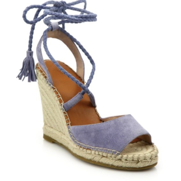 Joie Shoes - Joie Phyllis Suede Lace Up Wedges